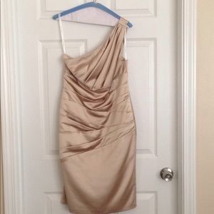 David's Bridal champagne dress, size 8